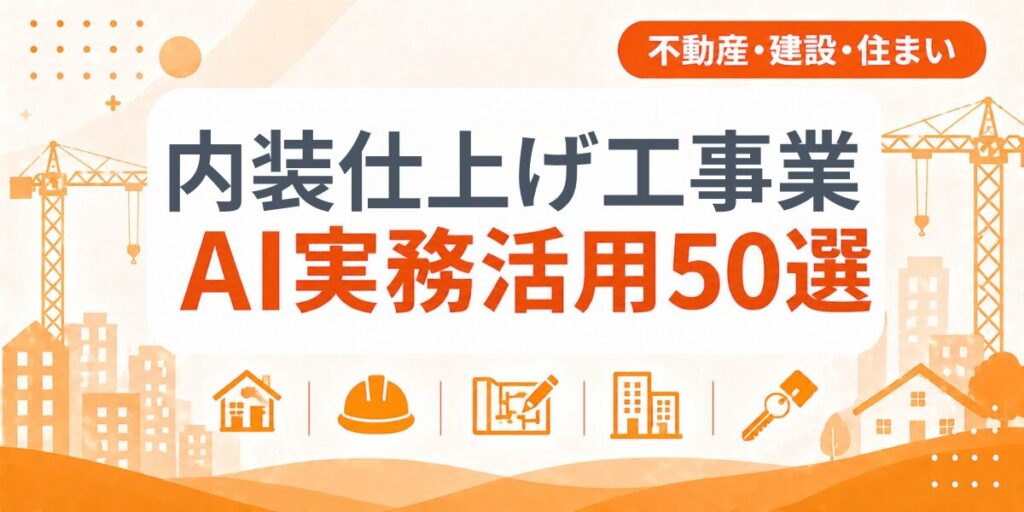 内装仕上げ工事業のAI実務活用50選｜業種別AI導入実践ガイド