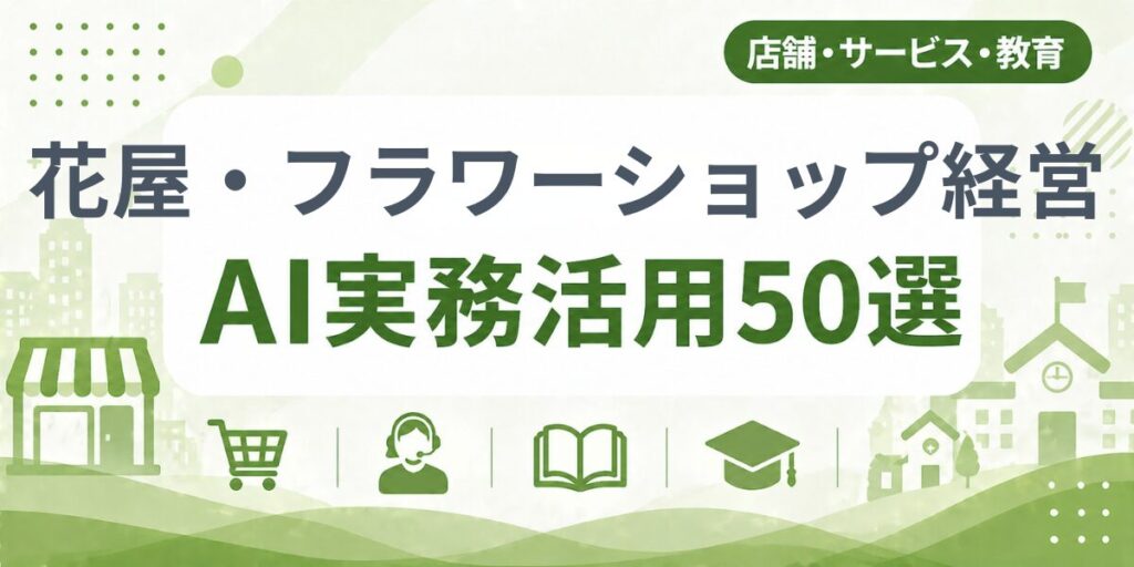 花屋・フラワーショップ経営のAI実務活用50選｜業種別AI導入実践ガイド
